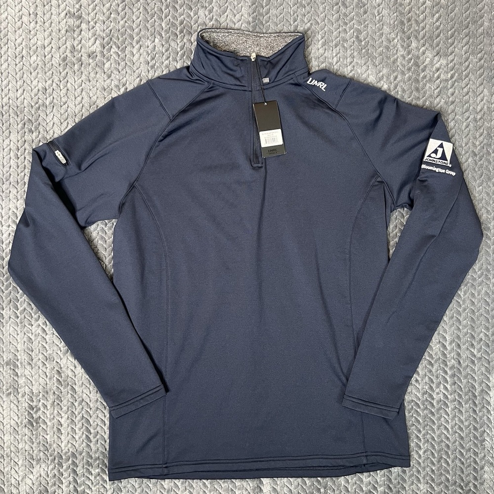 UNRL Elite Golf 1/4 Zip Navy Blue Pullover Performance Shirt Mens Medium NWT